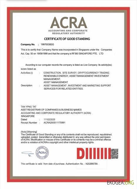 Modèle Word et PDF de certificat de bonne réputation de Singapour template Modèle Word et PDF de certificat de bonne réputation de Singapour template